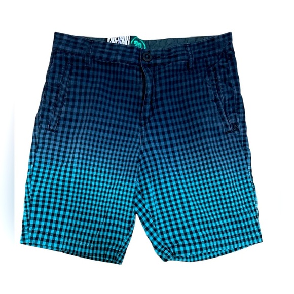 Volcom 🩳 Men's Blue Checkered Shorts - Picture 6 of 7